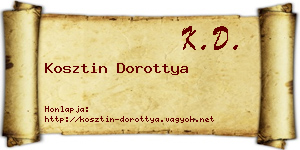 Kosztin Dorottya névjegykártya